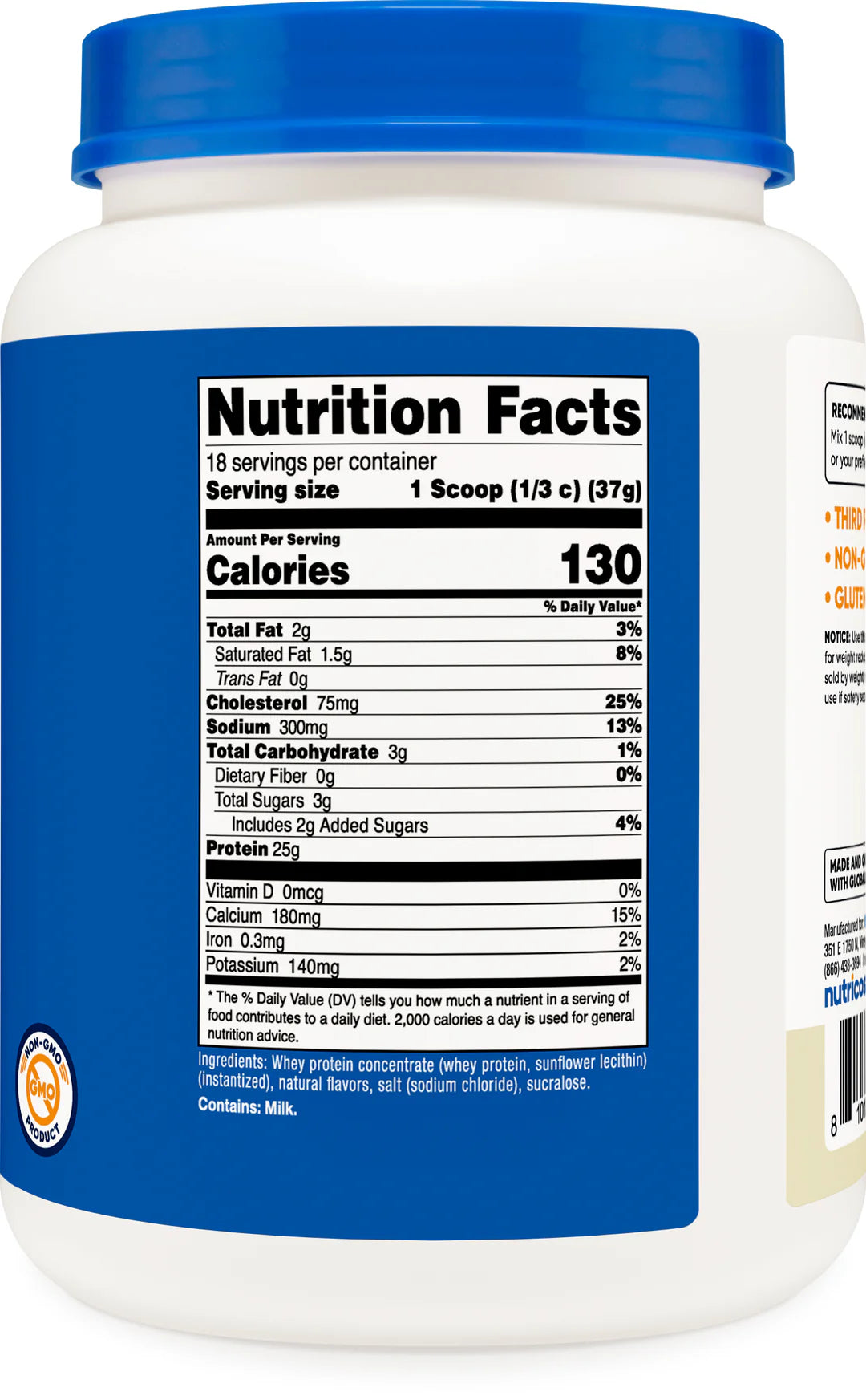 Nutricost Whey Protein Concentrate Powder (1.5 LB)