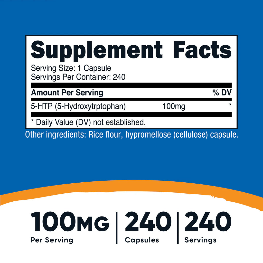 Nutricost 5-HTP Capsules (100 MG) (240 Capsules)