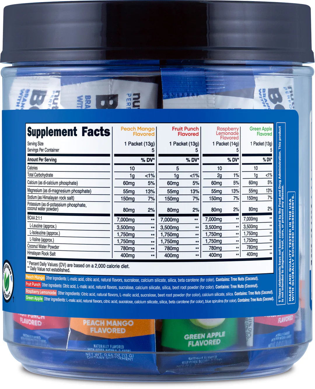 Nutricost BCAA + Hydration Stickpacks (20 Stickpacks)