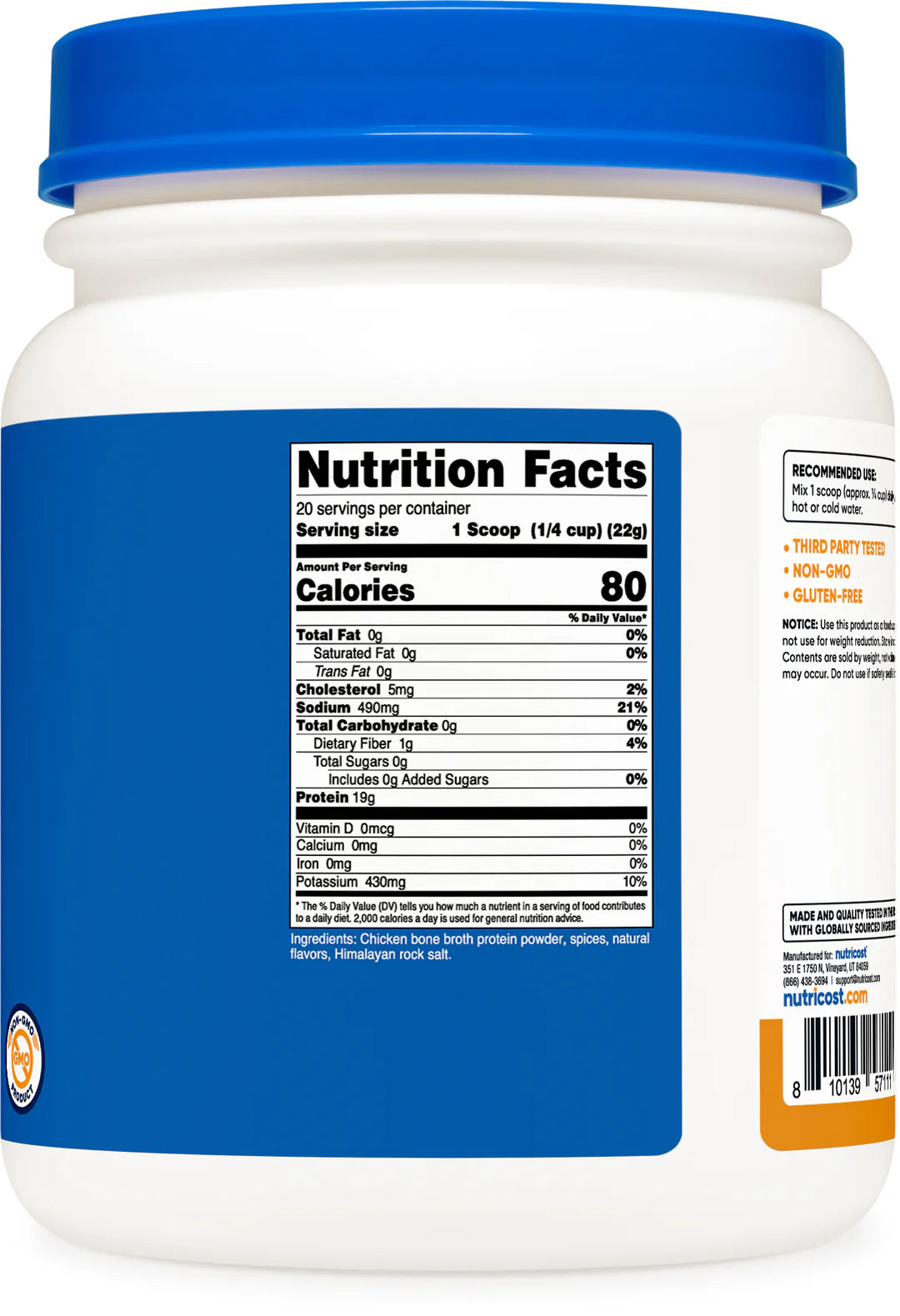 Nutricost Chicken Bone Broth Protein Powder (20 Servings)