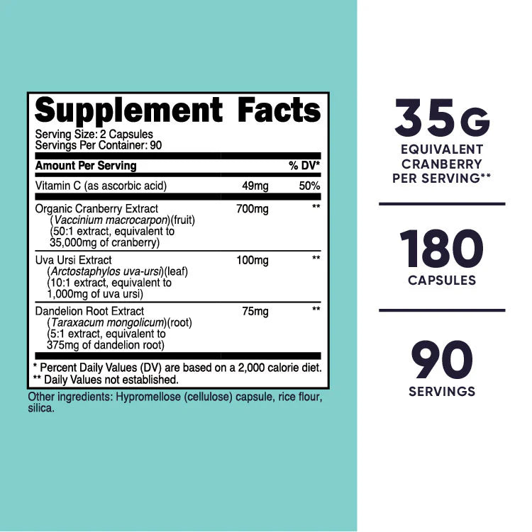 Nutricost Cranberry For Women (35,000mg Equivalent) (180 Caps)