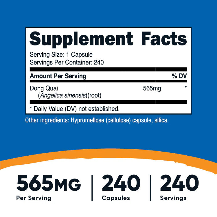 Nutricost Dong Quai Capsules (565 MG)