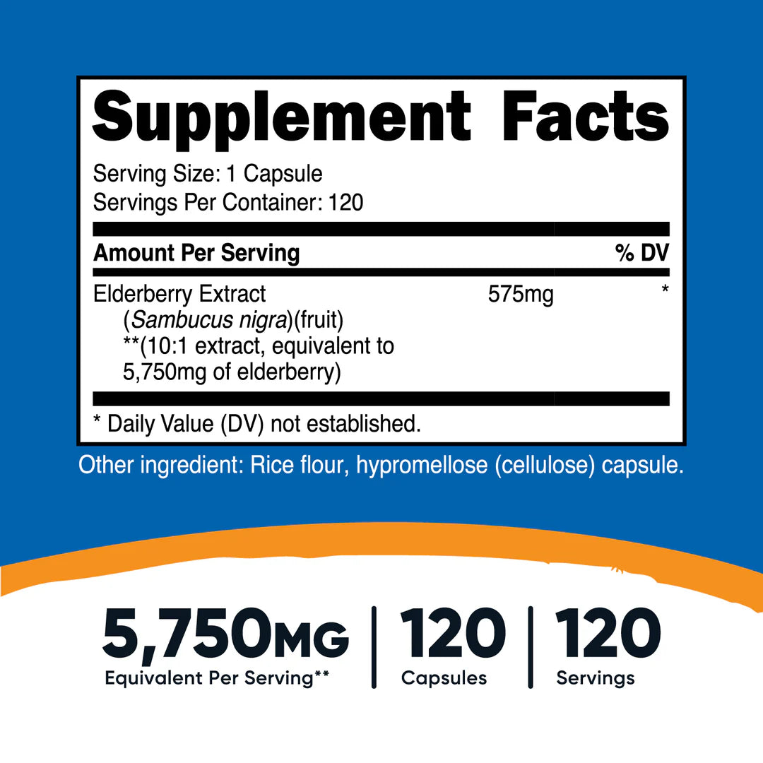 Cápsulas de Saúco (575 MG) (120 Cápsulas)