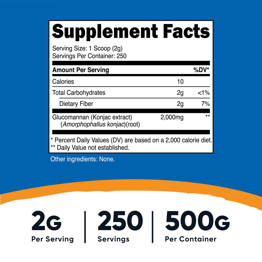 Nutricost Glucomannan Powder (500 Grams)