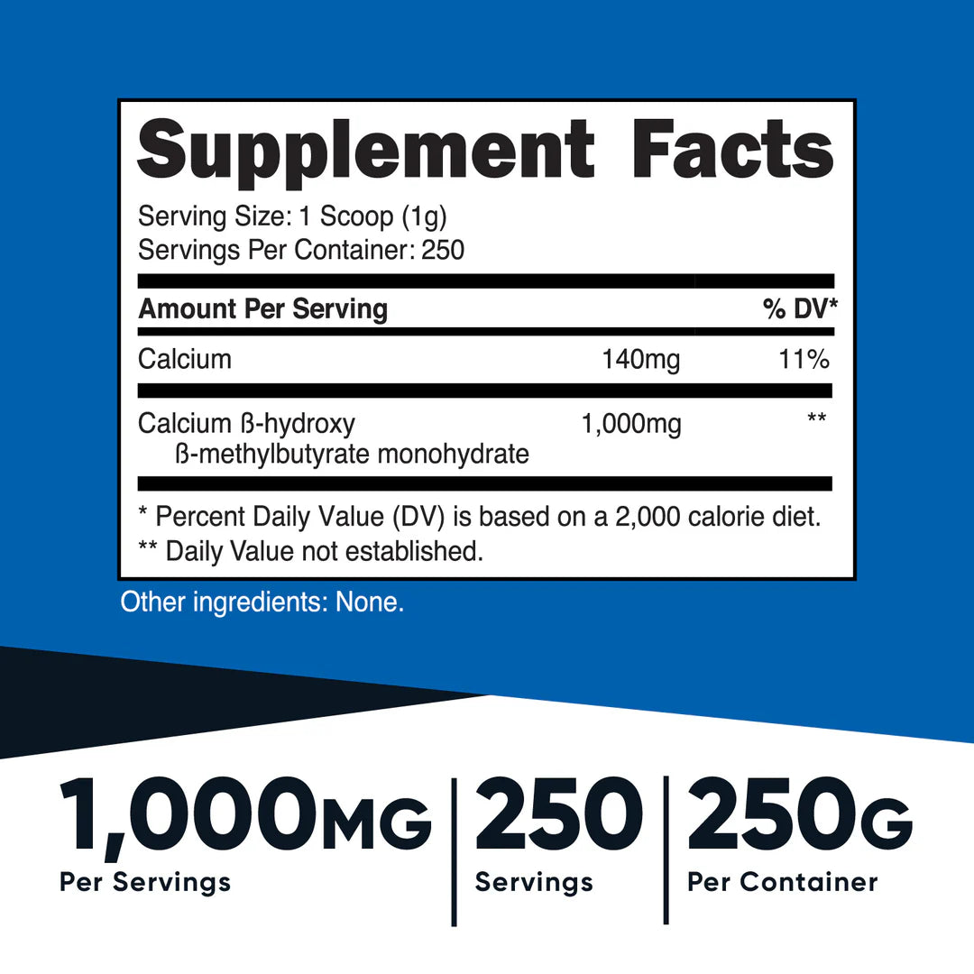 Nutricost HMB Powder (250 Grams)