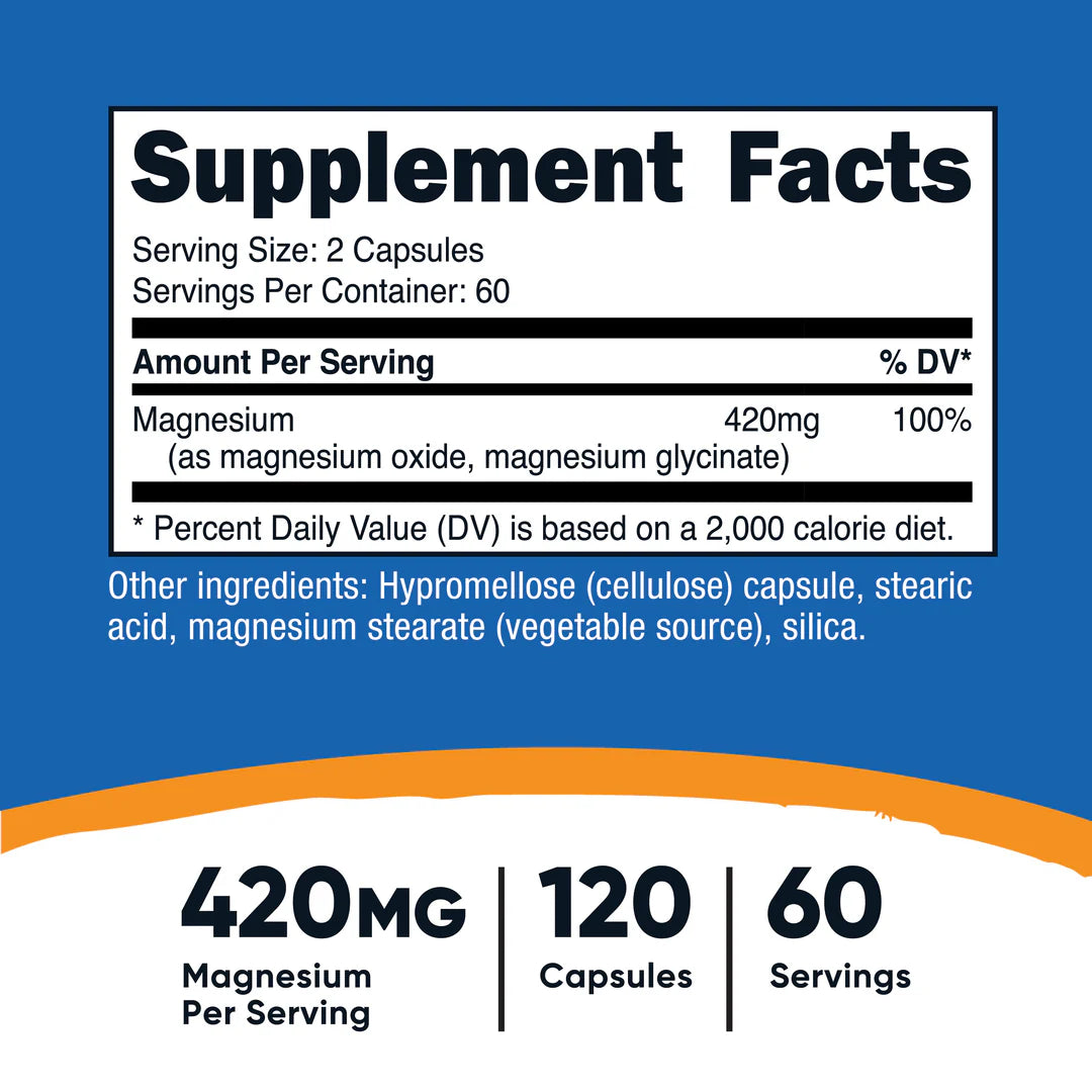 Nutricost Magnesium+ Extra Strength (420MG) Capsules