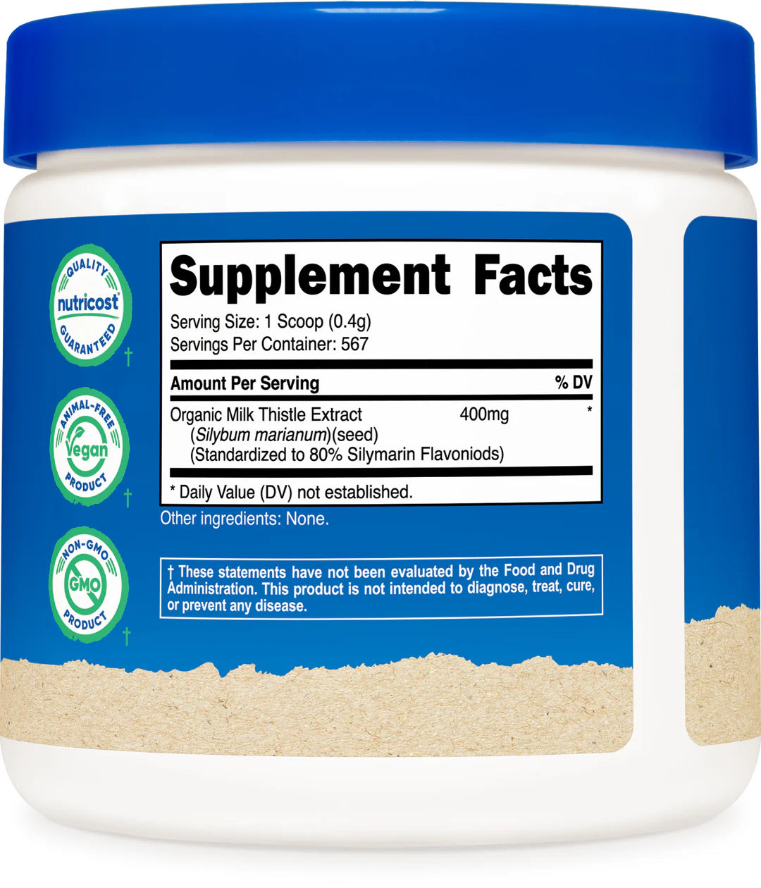 Nutricost Organic Milk Thistle Powder (80% Silymarin) (8 OZ)