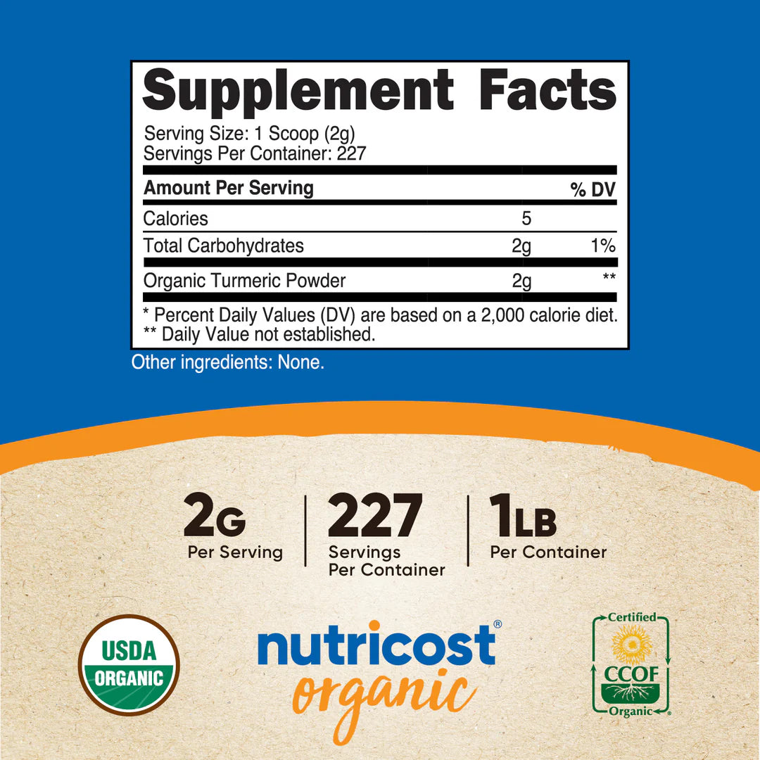 Nutricost Organic Turmeric Powder