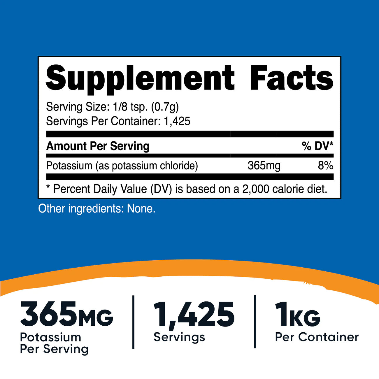 Nutricost Potassium Chloride Powder (1 KG)
