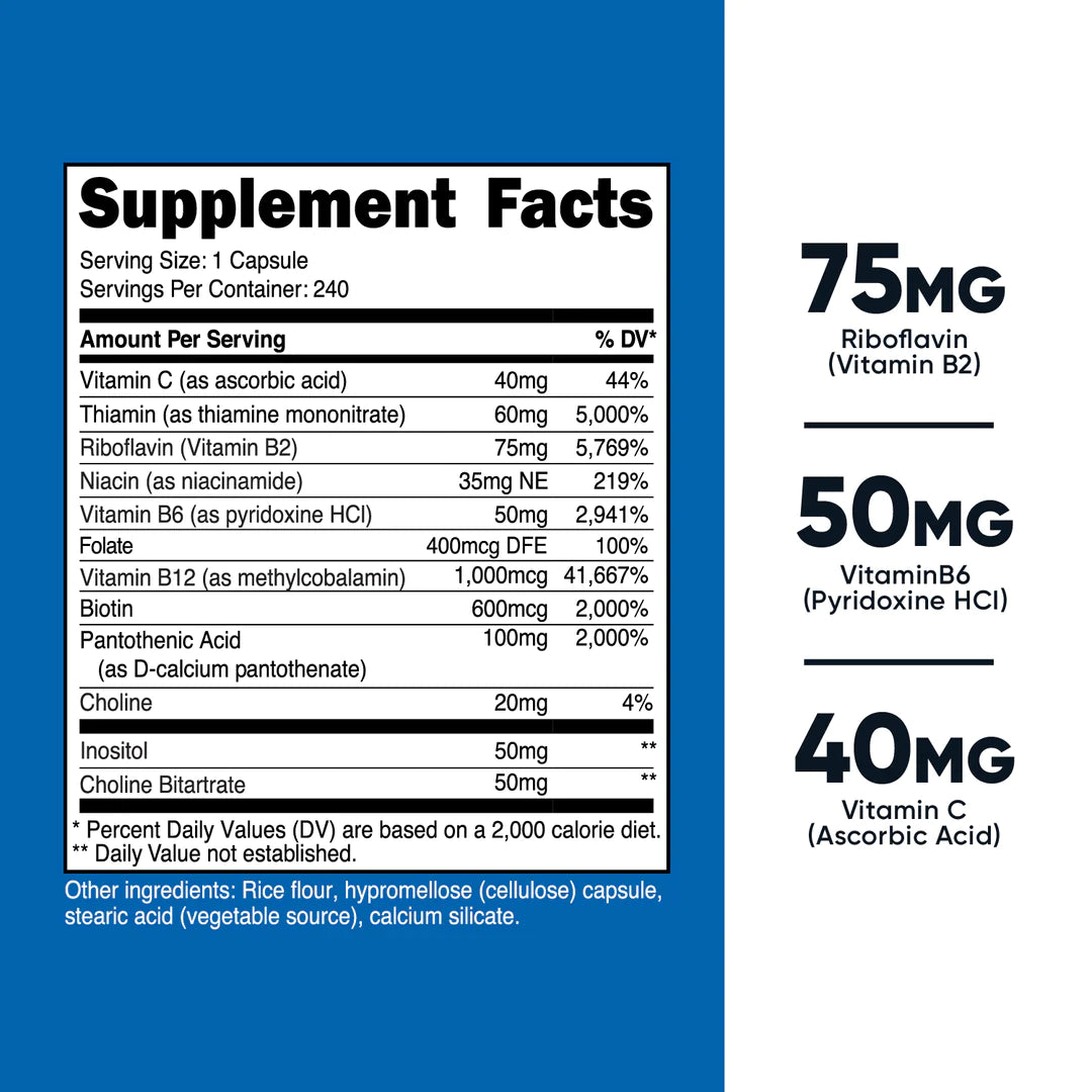 Cápsulas de complejo de vitamina B (460 MG)