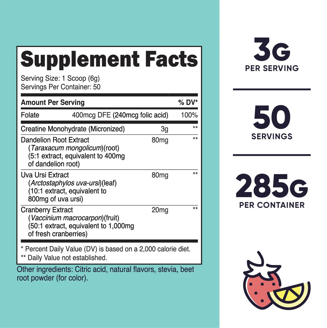 Nutricost Creatine Monohydrate for Women (Strawberry Lemonade)