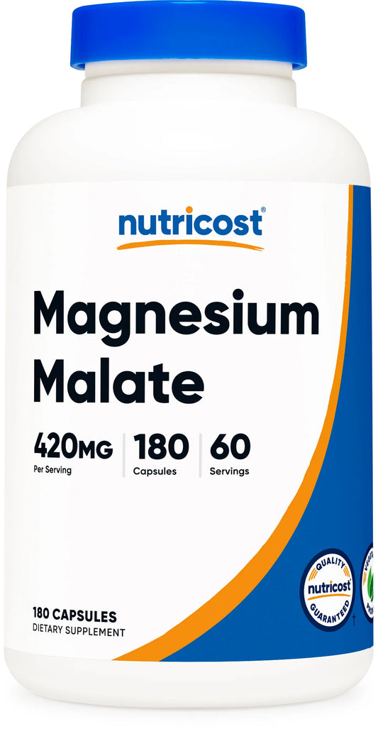 Nutricost Magnesium Malate Capsules (420 MG) (180 Capsules)