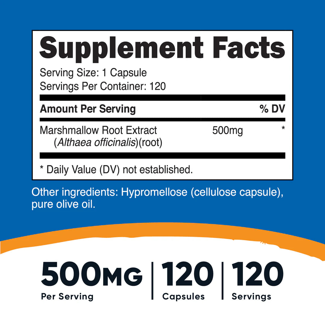 Nutricost Marshmallow Root Capsules (500MG) (120 Capsules)