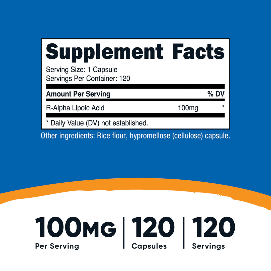 Nutricost R-Alpha Lipoic Acid Capsules (100MG)