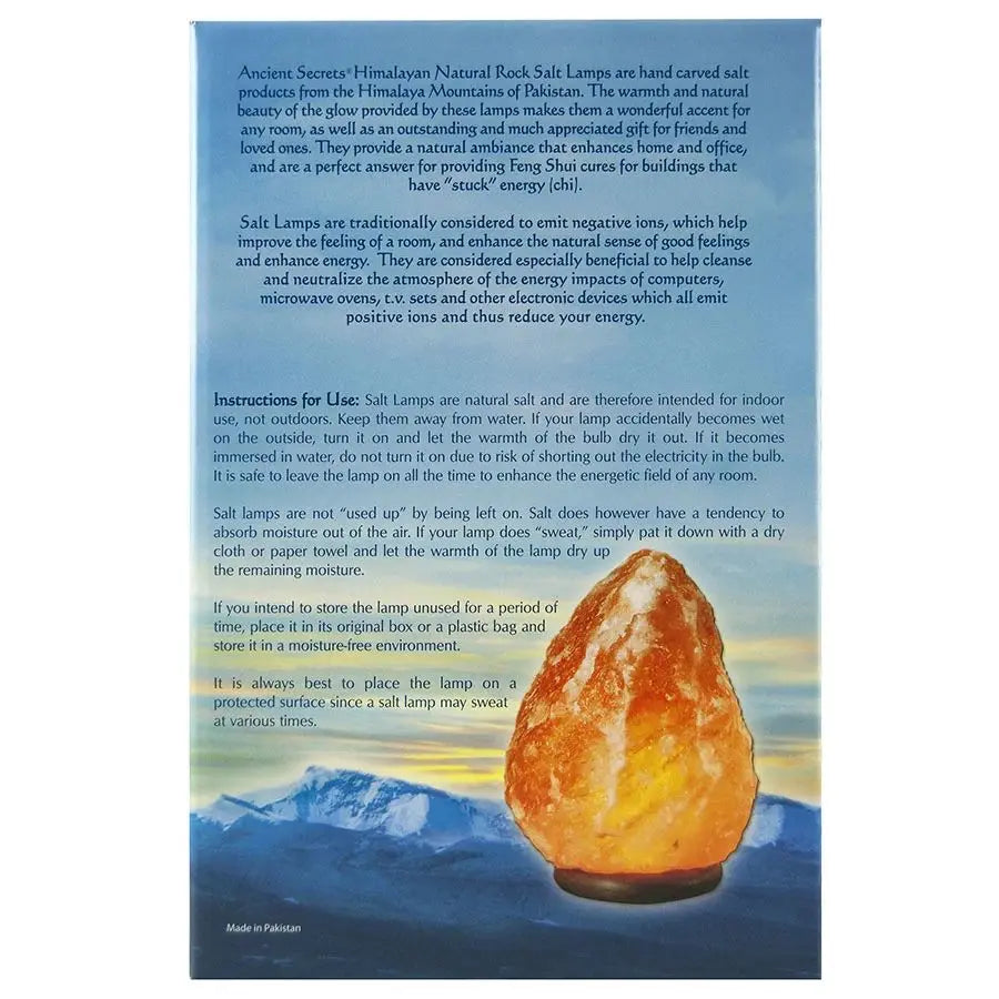 Ancient Secrets Grande lampe au sel gemme de l'Himalaya Grande 6-8 lbs.