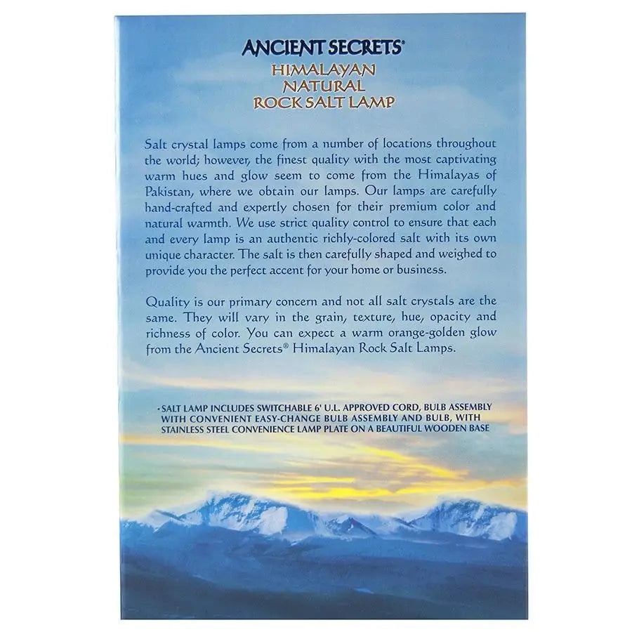 Ancient Secrets Grande lampe au sel gemme de l'Himalaya Grande 6-8 lbs.