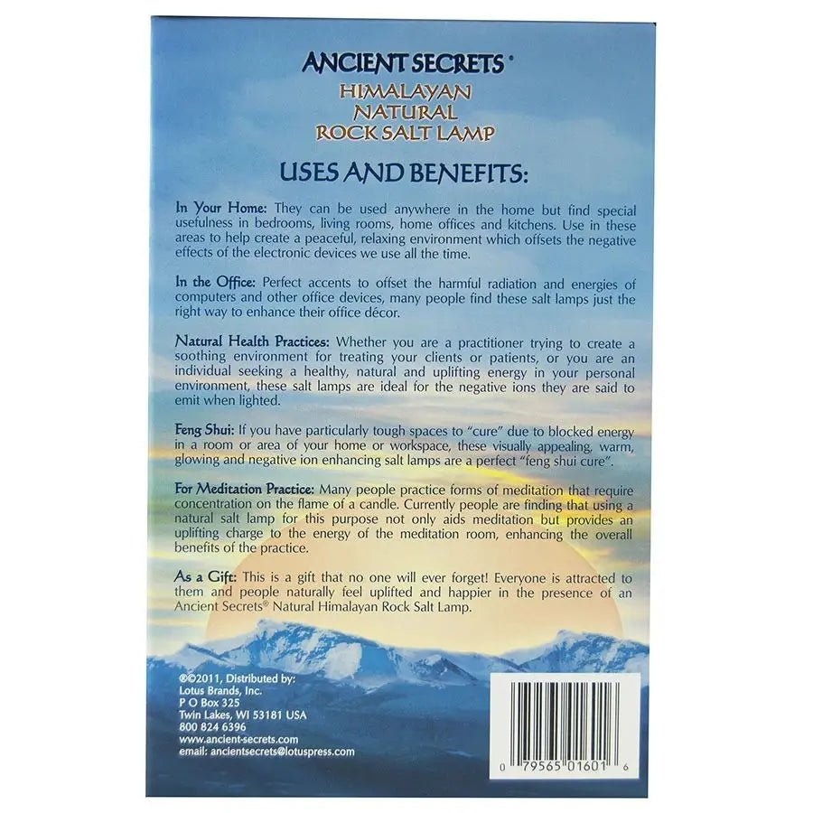 Ancient Secrets Grande lampe au sel gemme de l'Himalaya Grande 6-8 lbs.