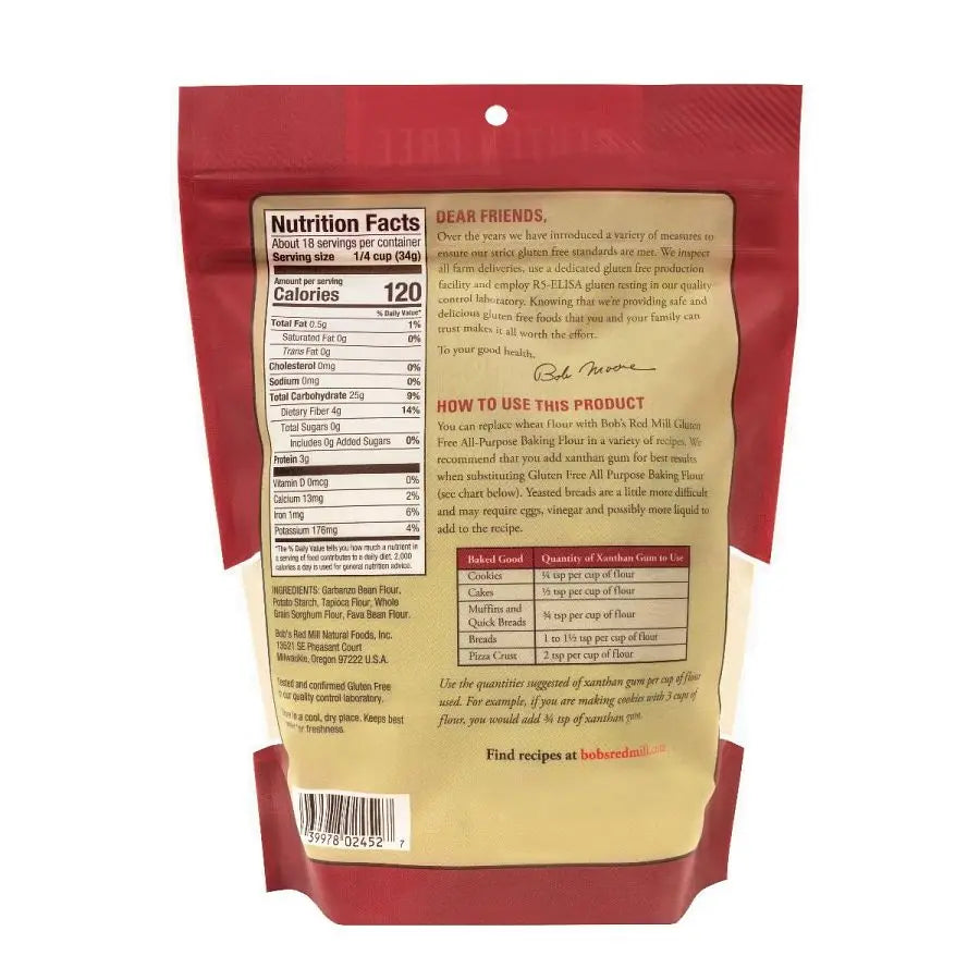 Farine de cuisson tout usage sans gluten Bob's Red Mill (22 oz)