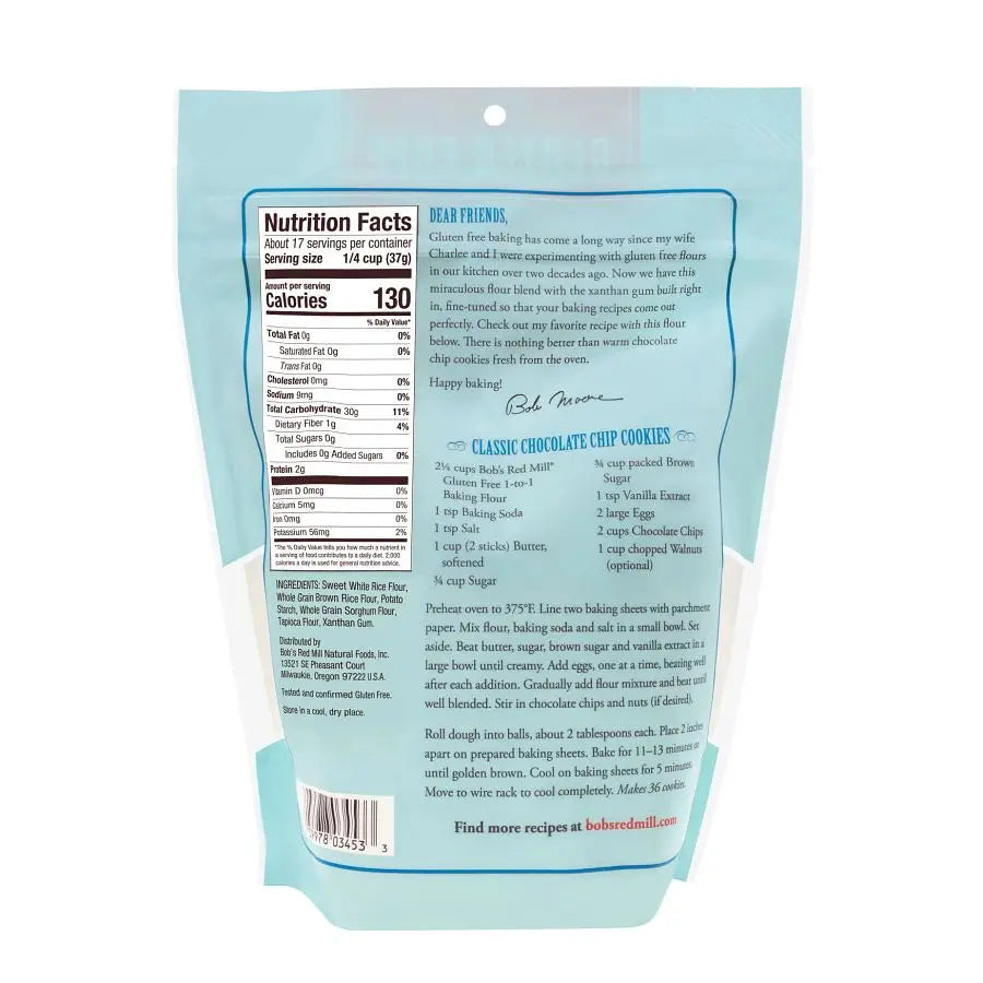 Farine à pâtisserie 1 pour 1 sans gluten Bob's Red Mill (22 oz)