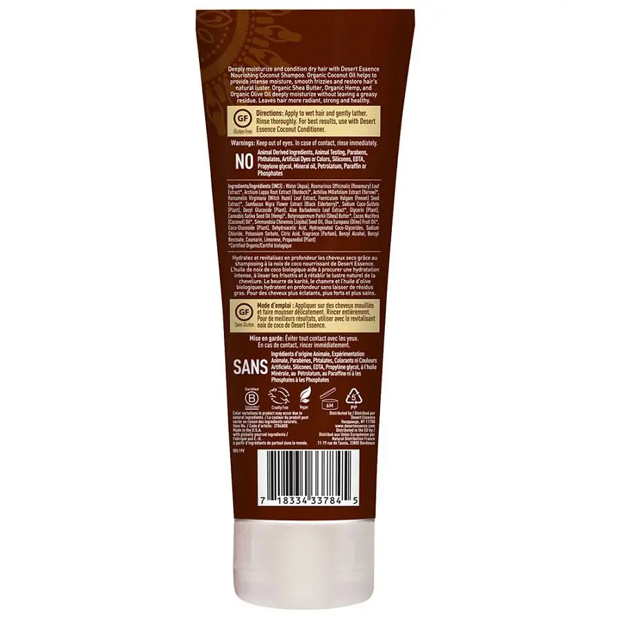 Champú de coco Desert Essence 8 fl. onz.