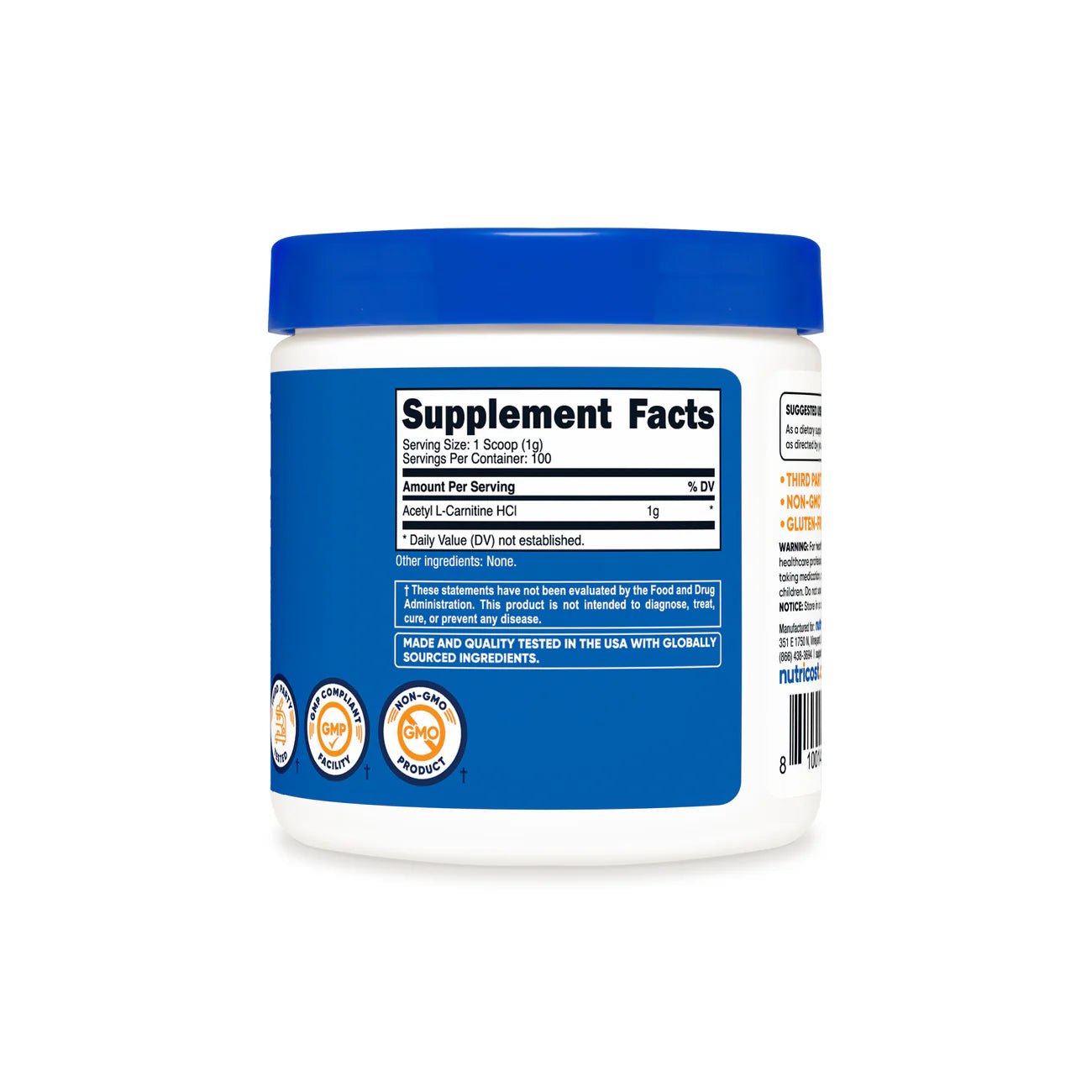 Nutricost乙酰左旋肉碱粉