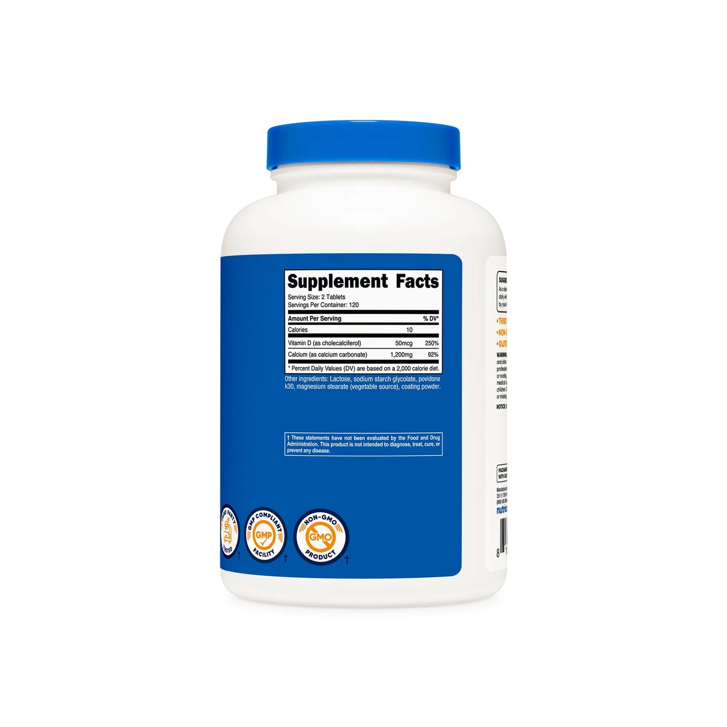 Nutricost Calcium (600 MG) Vitamin D3 (25 MCG) Tablets (240 Tablets)