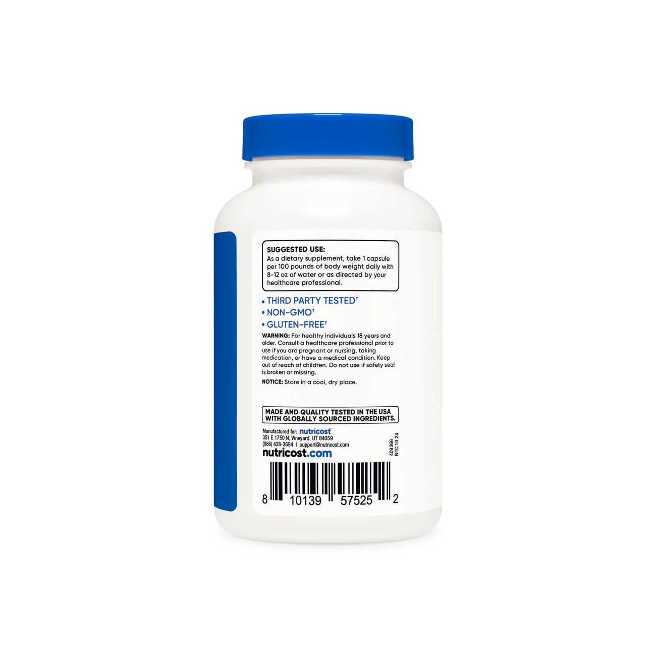 Nutricost Creatine HCl (750 MG) (120 Capsules)