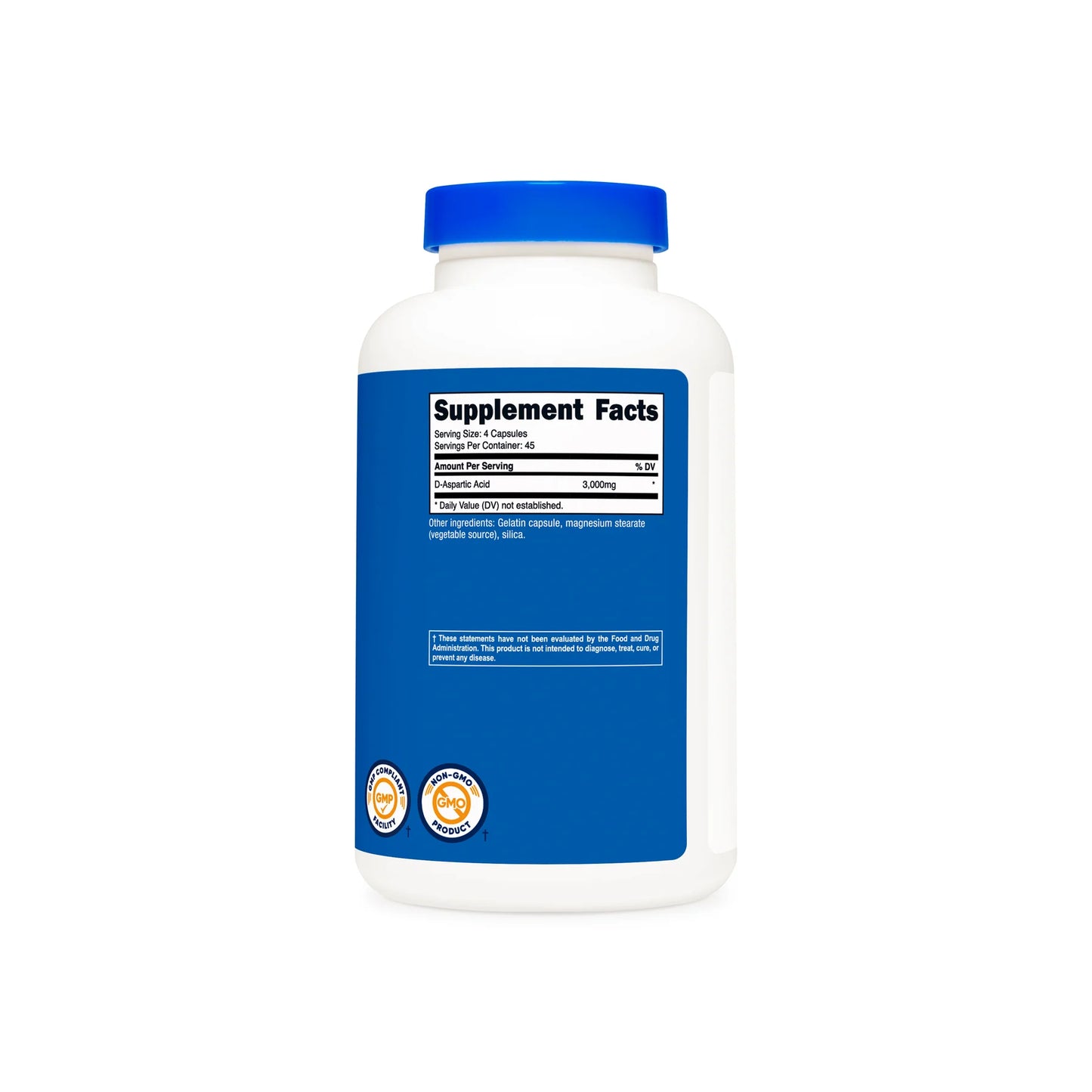 Nutricost D-Aspartic Acid Capsules (180 Capsules)