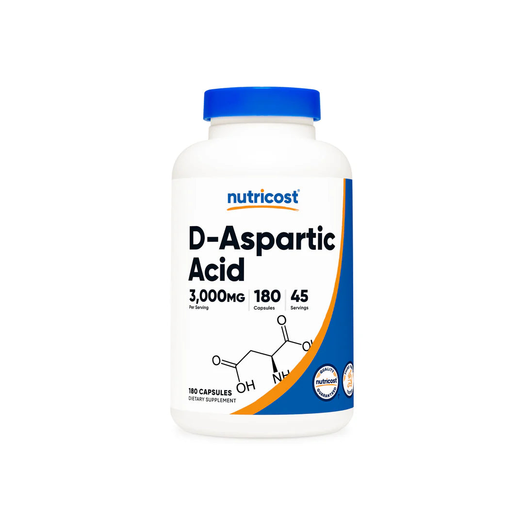 Nutricost D-Aspartic Acid Capsules (180 Capsules)