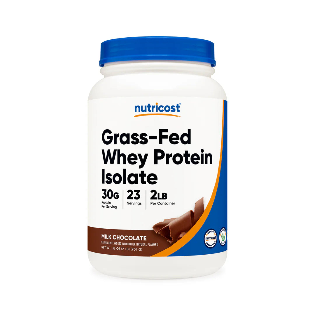 Nutricost Grass-Fed Whey Protein Isolate Powder (2 LB)