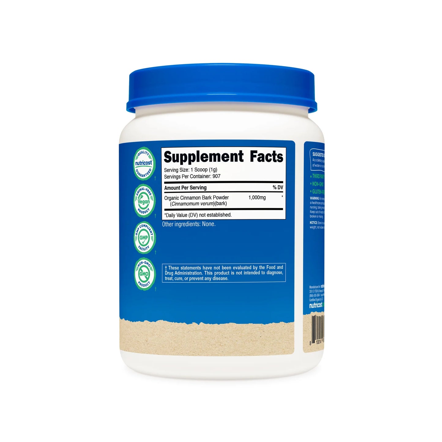 Nutricost Organic Ceylon Cinnamon Powder (2 LB)