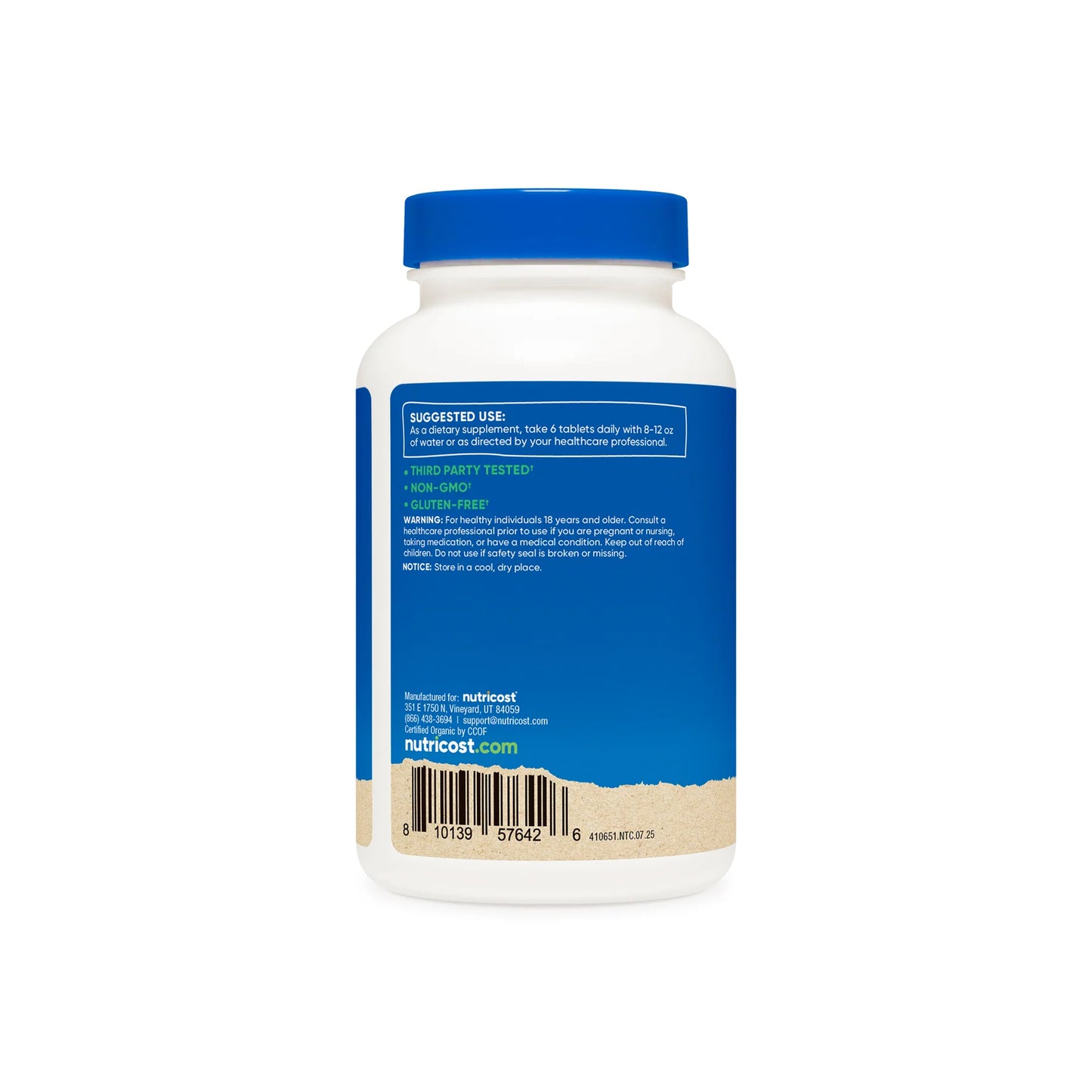 Nutricost Organic Spirulina + Chlorella Tablets