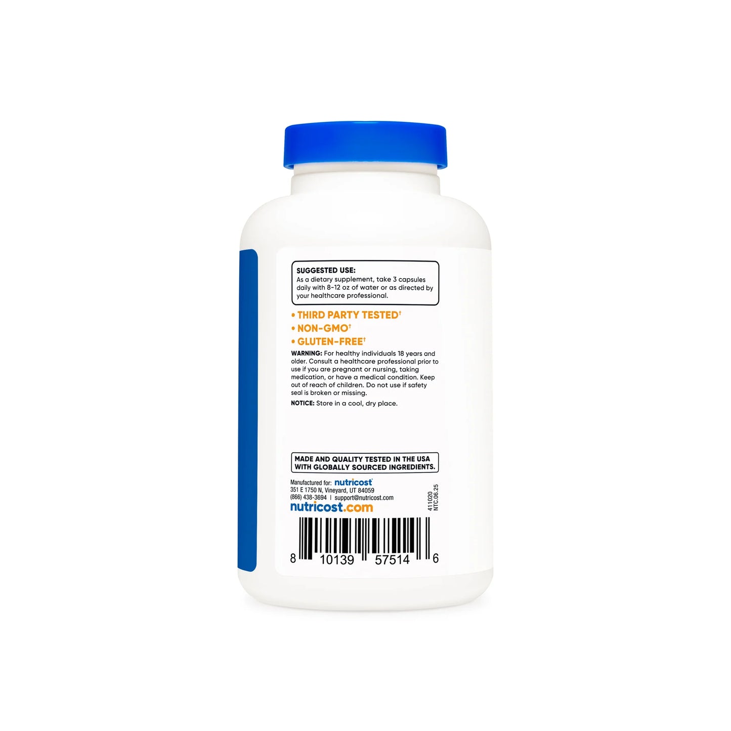 Nutricost Turmeric + Ginger Capsules (2400) (120 Capsules)