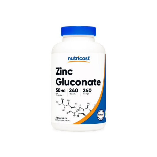 Nutricost Zinc Gluconate Capsules (50 MG)