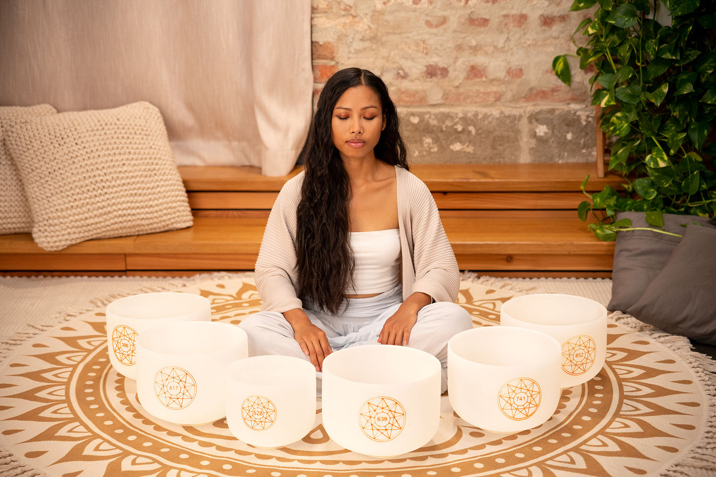 Meinl Solfeggio Crystal Singing Bowl Set