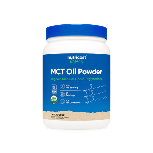 Nutricost Organic MCT Oil Powder (1 LB) (Unflavored)