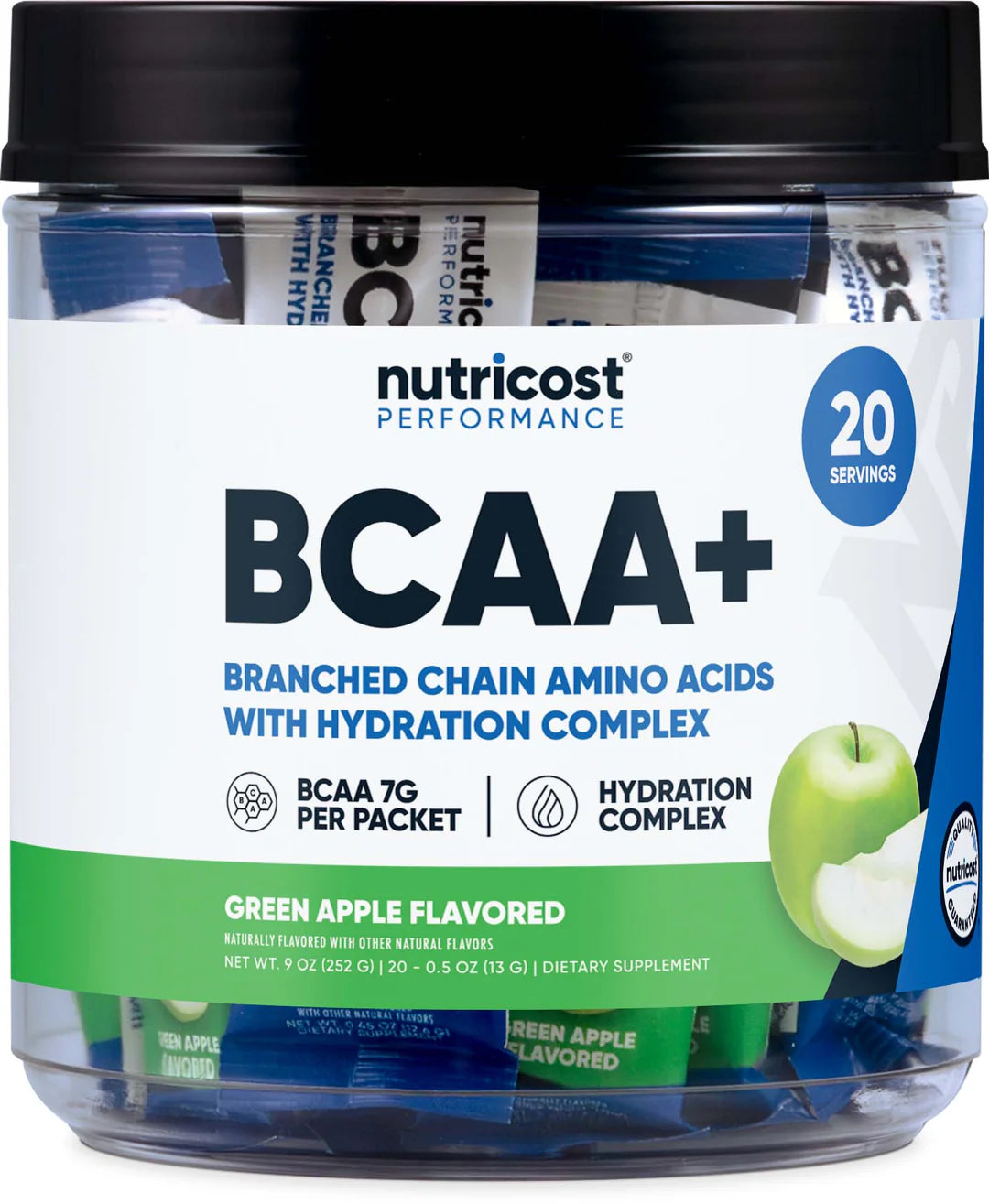 Nutricost BCAA + Hydration Stickpacks (20 Stickpacks)