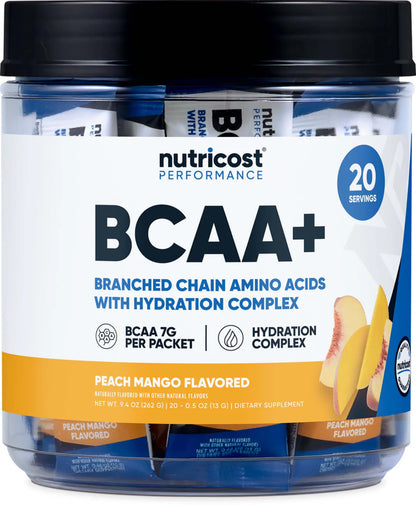 Nutricost BCAA + Hydration Stickpacks (20 Stickpacks)