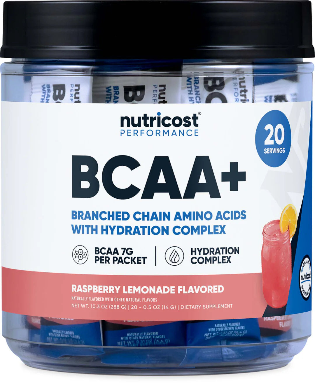 Nutricost BCAA + Hydration Stickpacks (20 Stickpacks)