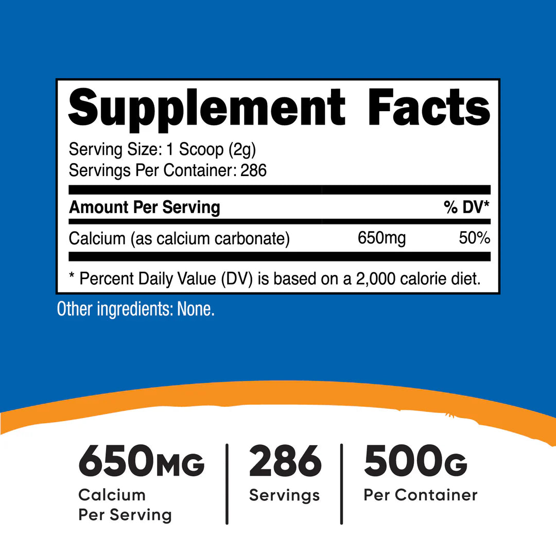 Poudre de carbonate de calcium (500 grammes)