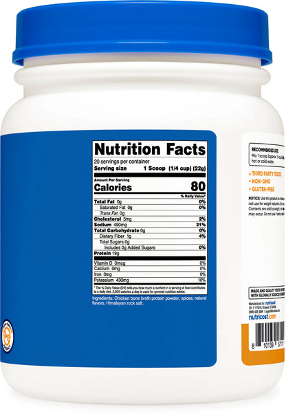 Nutricost Chicken Bone Broth Protein Powder (20 Servings)