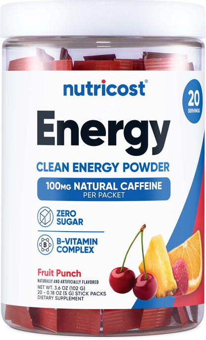 Nutricost Clean Energy Complex Powder (20 Stickpacks)