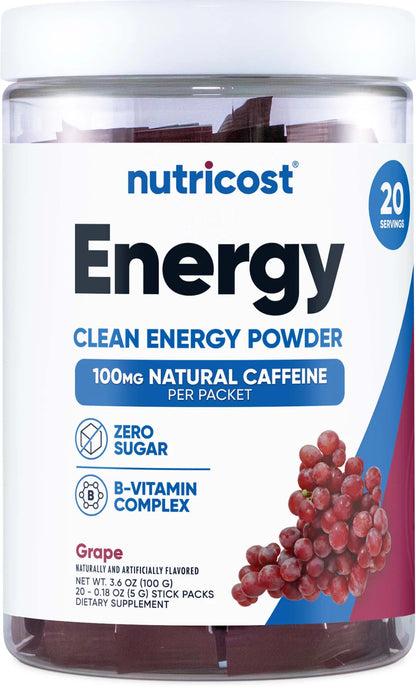 Nutricost Clean Energy Complex Powder (20 Stickpacks)