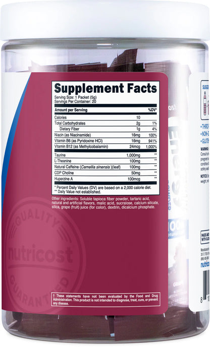 Nutricost Clean Energy Complex Powder (20 Stickpacks)
