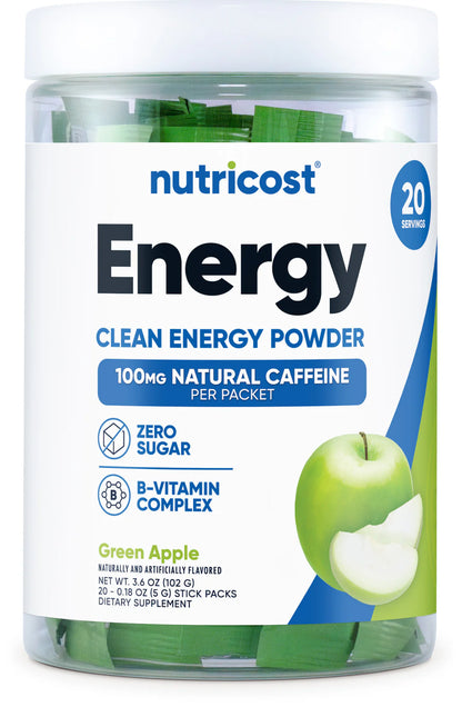 Nutricost Clean Energy Complex Powder (20 Stickpacks)