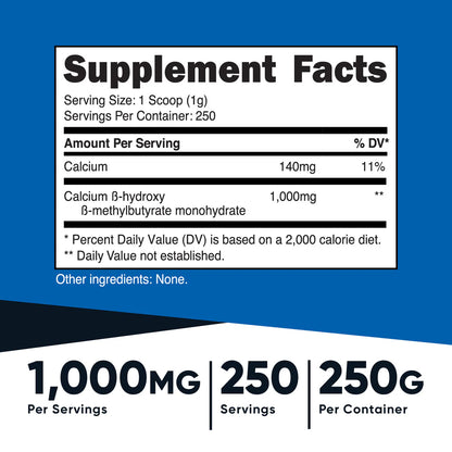 Nutricost HMB Powder (250 Grams)