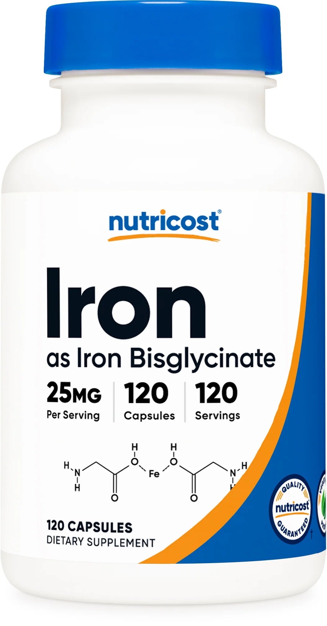 Nutricost Iron Bisglycinate Capsules (25 MG)