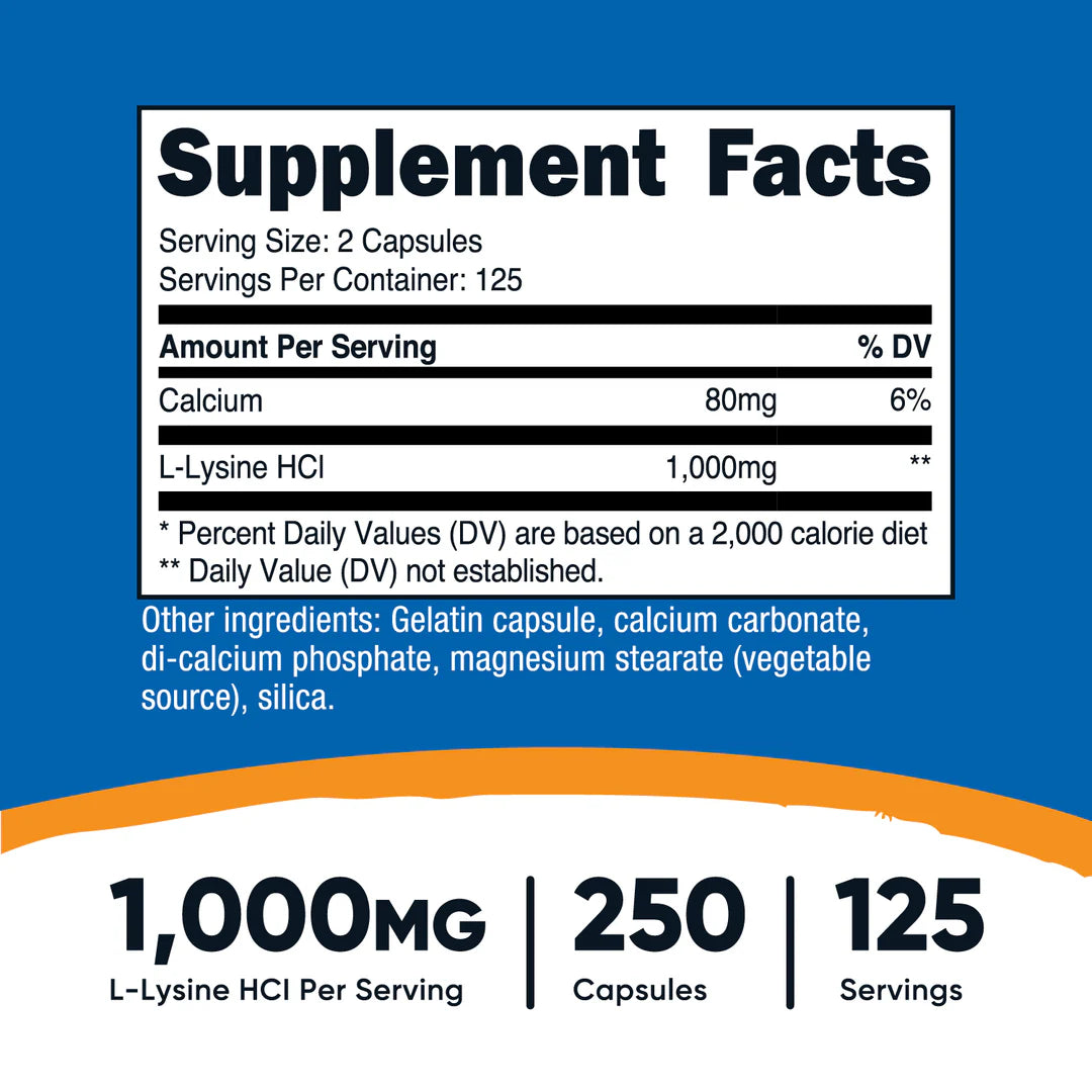 Gélules de L-Lysine (500 MG)