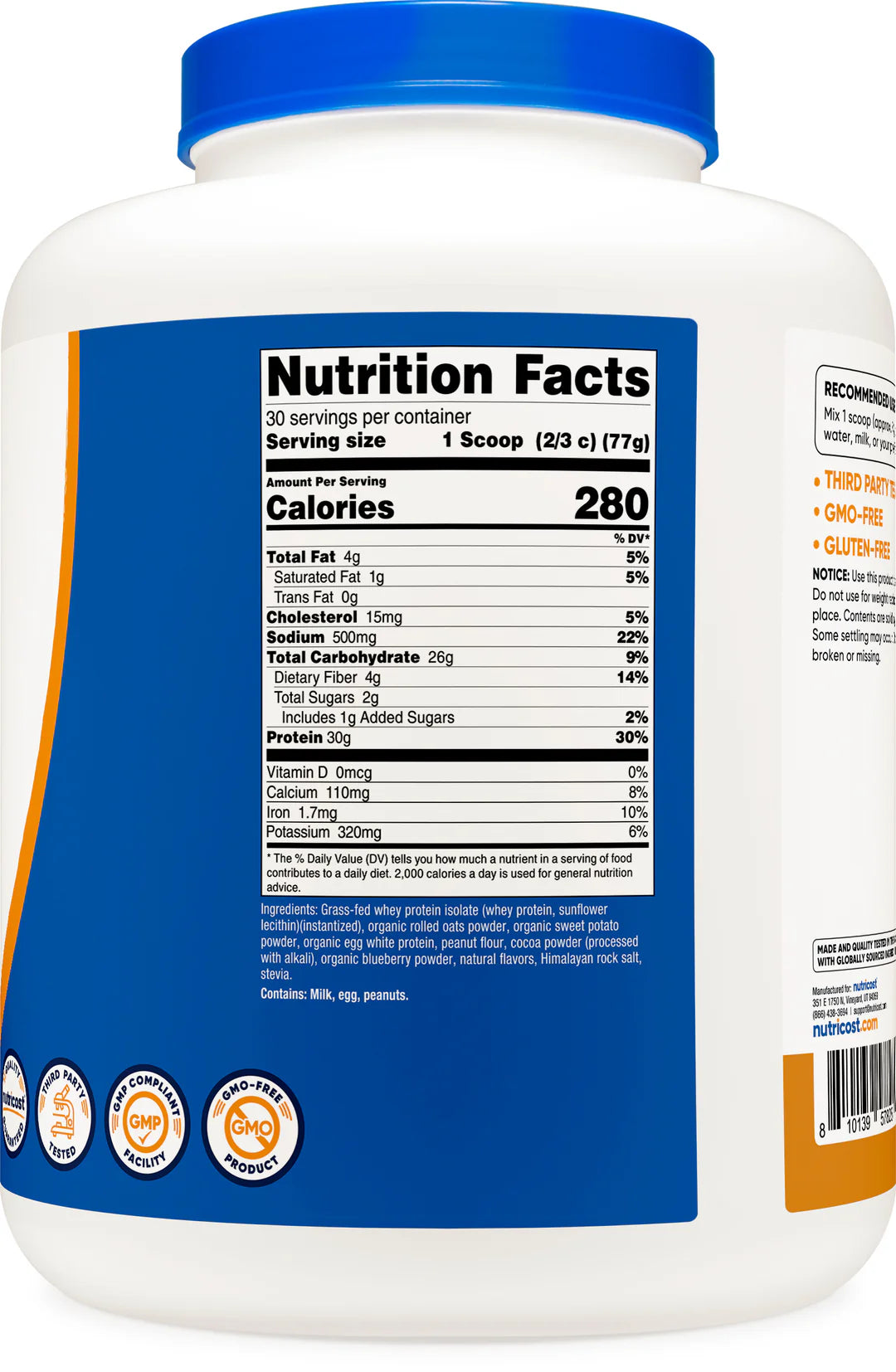 Nutricost 代餐奶昔（30 份） 