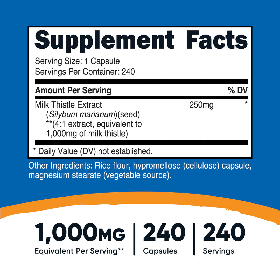 Cápsulas de Cardo Mariano (240 MG) (240 Cápsulas)